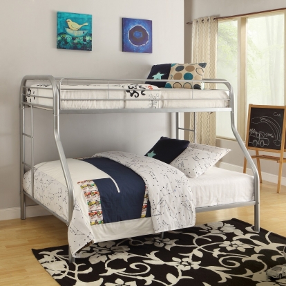 ACME Tritan Twin/Full Bunk Bed Model 02053SI