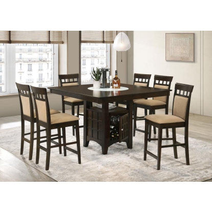 Coaster Gabriel 7-piece Square Counter Height Dining Set Cappuccino