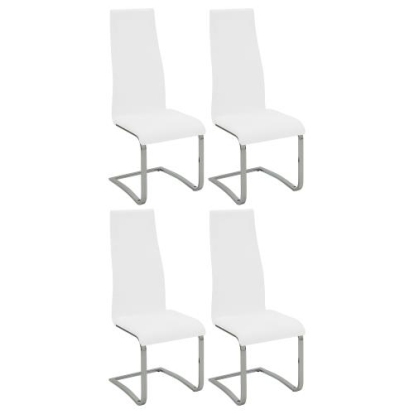 Coaster Montclair High Back Dining Chairs Black and Chrome (Set of 4)