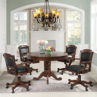 Coaster Turk 5-piece Game Table Set Tobacco and Black Model 100871-S5