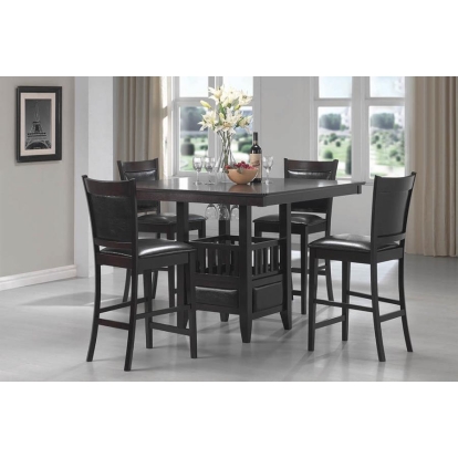 Coaster Jaden Upholstered Counter Height Stools Black and Espresso (Set of 2) Model 100959