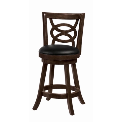 Coaster Calecita Swivel Counter Height Stools with Upholstered Seat Cappuccino (Set of 2) Model 101929