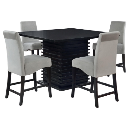 Coaster Stanton Contemporary Black Counter Height Dining Table Model 102068-S5