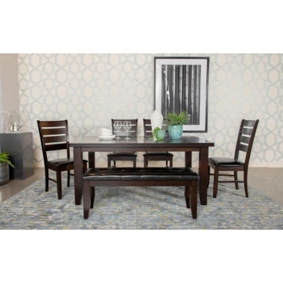 Coaster Dalila Dining Room Set Cappuccino and Black Model 102721-S6