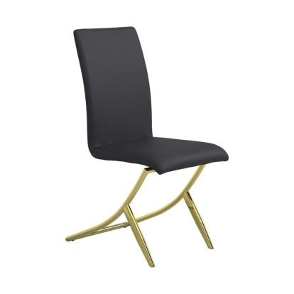 Coaster Carmelia Upholstered Side Chairs Black (Set of 4) Model 105172