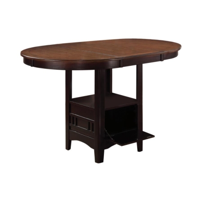 Coaster Lavon Oval Counter Height Table Light Chestnut and Espresso Model 105278