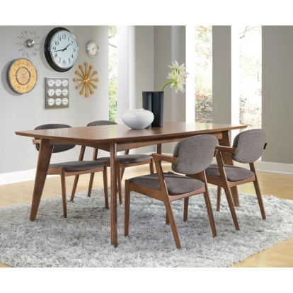 Coaster Malone 5-piece Dining Room Set Dark Walnut and Grey Model 105351-S5