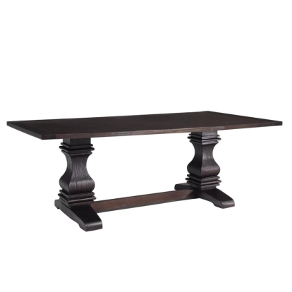 Coaster Parkins Double Pedestals Dining Table Rustic Espresso Model 107411