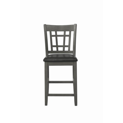 Coaster Lavon Upholstered Counter Height Stools Black and Medium Grey (Set of 2) Model 108219