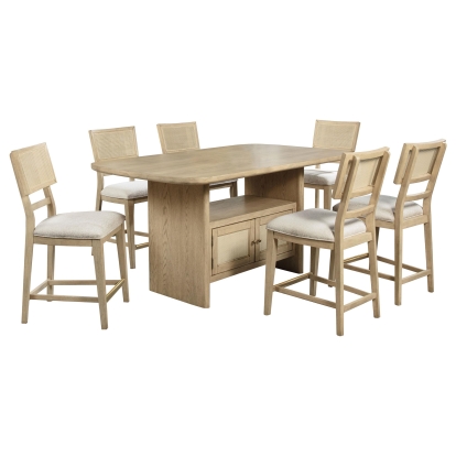 Coaster Kailani Coastal Counter Height Dining Table Model 109388-S7