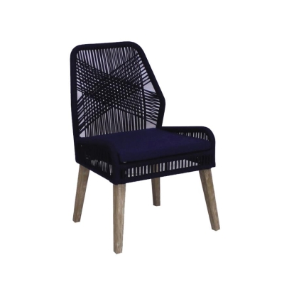 Coaster Nakia Woven Rope Dining Chairs Dark Navy (Set of 2) Model 110034