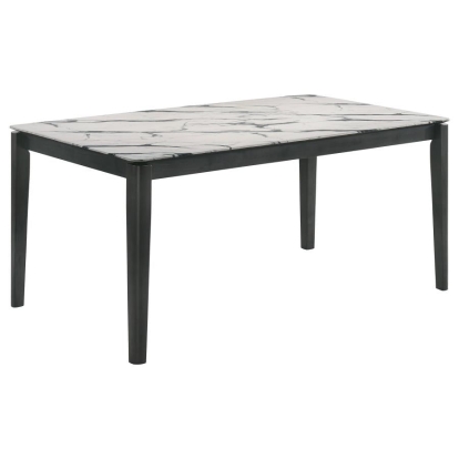 Coaster Stevie Rectangular Dining Table with Faux Marble Top Model 115111WG