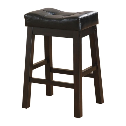 Coaster Donald Upholstered Counter Height Stools Black and Cappuccino (Set of 2) Model 120519