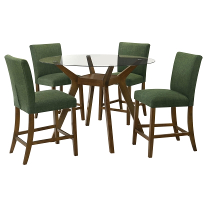 Coaster Paxton Mid-Century Modern Counter Height Dining Table Model 122178-S5Grn