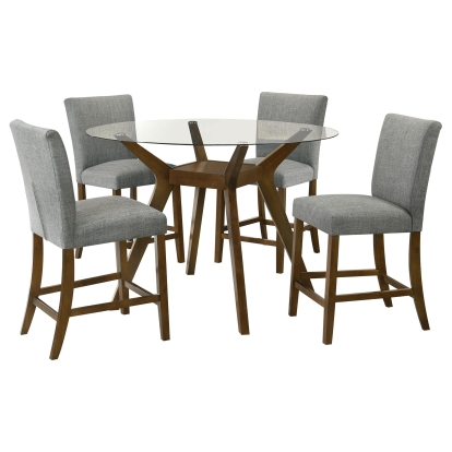Coaster Paxton Mid-Century Modern Counter Height Dining Table Model 122178-S5Gry