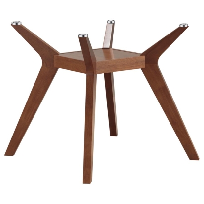 Coaster Paxton Round Glass Top Dining Table Nutmeg Model 122180