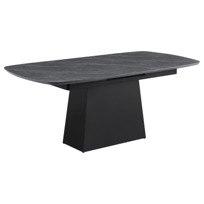 Coaster Potero Contemporary Black Faux Marble Dining Table Model 123131