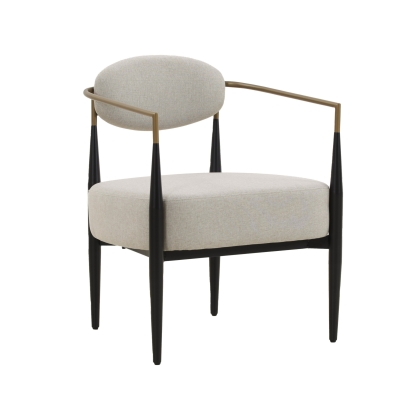 Modrest Liberty - Modern Beige Fabric + Black & Gold Accent Chair Accent Chair Beige furniture-00181865 Vig Furniture VGDW-L-C500-BGE