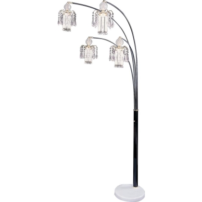 Coaster Maisel Floor Lamp with 4 Staggered Shades Black Model 1771N