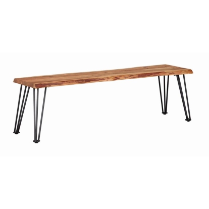 Coaster Sherman Bench Natural Acacia and Matte Black Model 190913