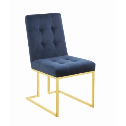 Coaster Cisco Tufted Back Side Chairs Ink Blue (Set of 2) Model 192493