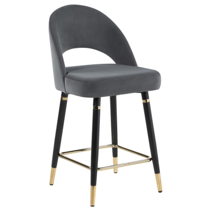 Coaster Reyes Arched Back Upholstered Counter Height Stools Grey (Set of 2) Model 192549