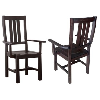 Coaster Calandra Slat Back Arm Chairs Vintage Java (Set of 2)