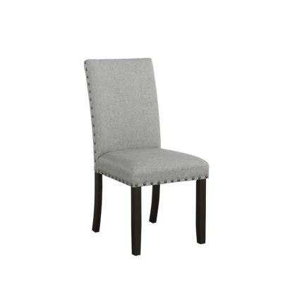 Coaster Kentfield Solid Back Upholstered Side Chairs Grey and Antique Noir (Set of 2) Model 193122