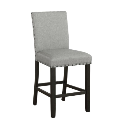 Coaster Kentfield Solid Back Upholstered Counter Height Stools Grey and Antique Noir (Set of 2) Model 193128