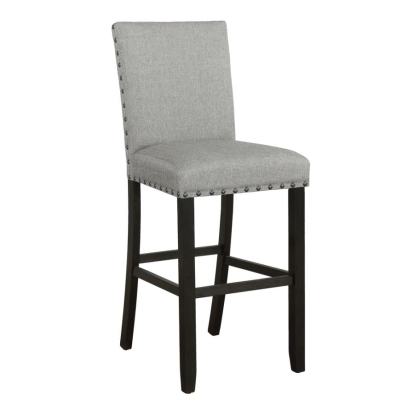 Coaster Adlar Solid Back Upholstered Bar Stools Grey and Antique Noir (Set of 2) Model 193129