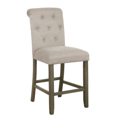 Coaster Balboa Tufted Back Counter Height Stools Beige and Rustic Brown (Set of 2) Model 193168