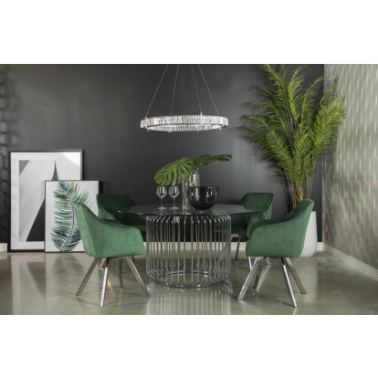 Coaster Veena Round Dining Table Base Chrome Model 193430