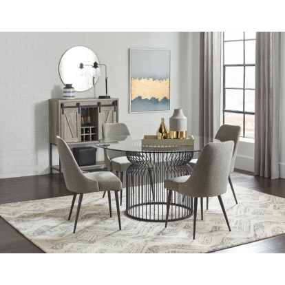 Coaster Granvia Round Dining Table Base Gunmetal Model 193511