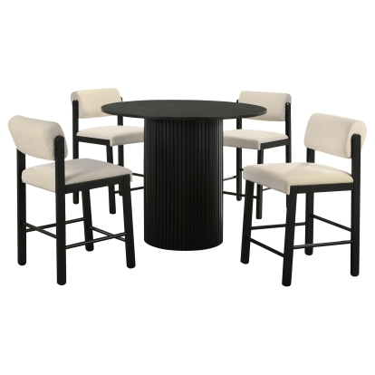 Coaster Hamlyn Transitional Counter Height Dining Table Model 193938Blk-S5B