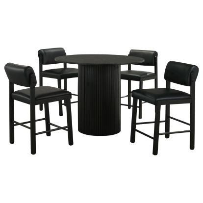 Coaster Hamlyn Transitional Counter Height Dining Table Model 193938Blk-S5C