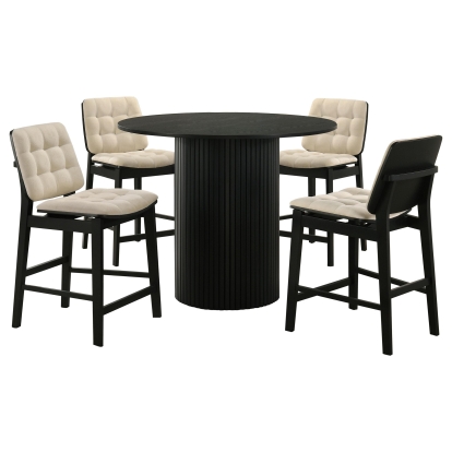 Coaster Hamlyn Transitional Counter Height Dining Table Model 193938Blk-S5D