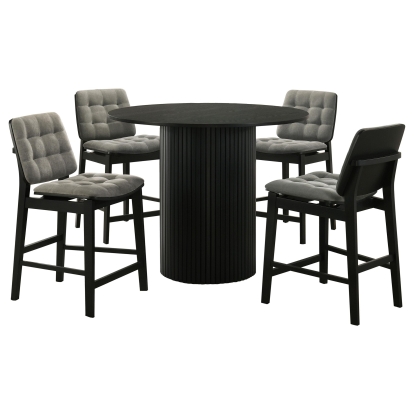 Coaster Hamlyn Transitional Counter Height Dining Table Model 193938Blk-S5E