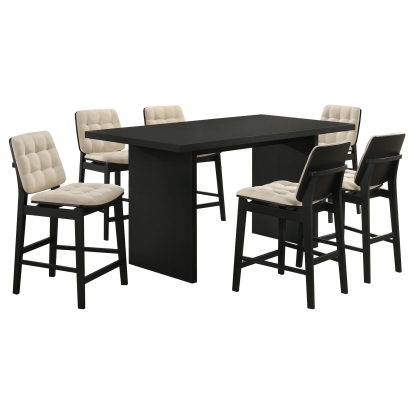 Coaster Decker Transitional Counter Height Dining Table Model 193958Blk-S7D