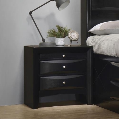 Coaster Briana Rectangular 2-drawer Nightstand Black
