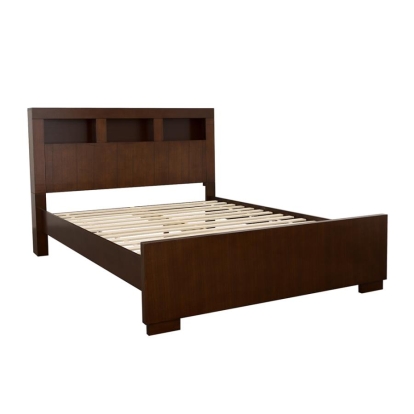 Coaster Jessica California King Bed with Storage Headboard Cappuccino Model 200719KW