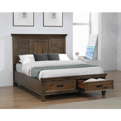 Coaster Franco 4-piece Queen Storage Bedroom Set Burnished Oak Model 200970Q-S4