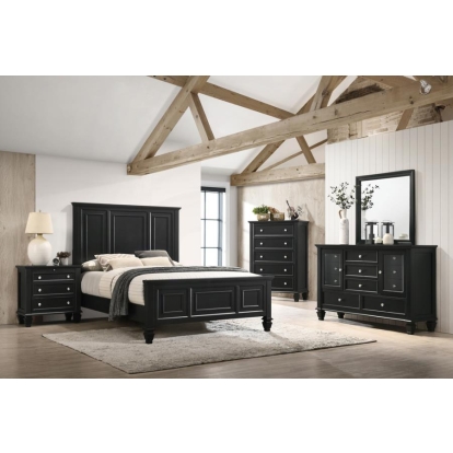 Coaster Sandy Beach Bedroom Set with High Headboard Model 201321KE-S5