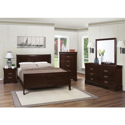 Coaster Louis Philippe Panel Bedroom Set with High Headboard Model 202411Q-S4