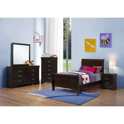 Coaster Louis Philippe Panel Bedroom Set with High Headboard Model 202411T-S4