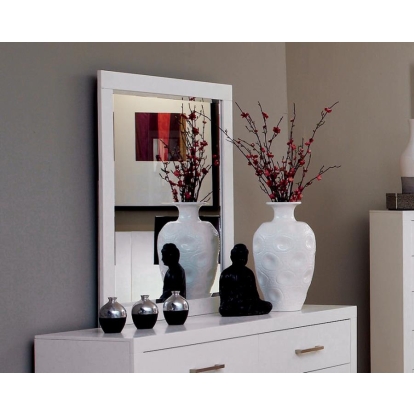 Coaster Jessica Rectangular Mirror White Model 202994