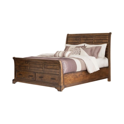 Coaster Elk Grove Eastern King Storage Bed Vintage Bourbon Model 203891KE