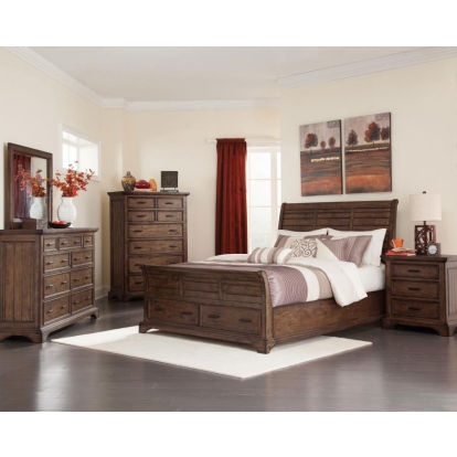Coaster Elk Grove Storage Bedroom Set Vintage Bourbon Model 203891Q-S4