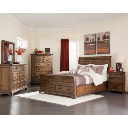 Coaster Elk Grove California King Storage Bed Vintage Bourbon Model 203891KW
