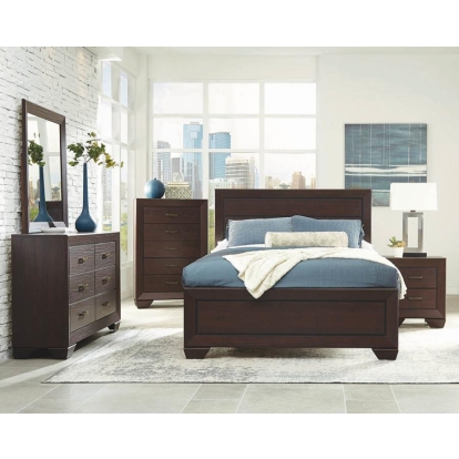 Coaster Kauffman Eastern King Panel Bed Dark Cocoa Model 204391KE