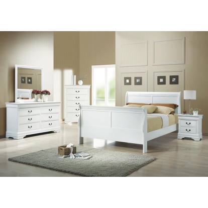 Coaster Louis Philippe Bedroom Set with Sleigh Headboard Model 204691F-S4